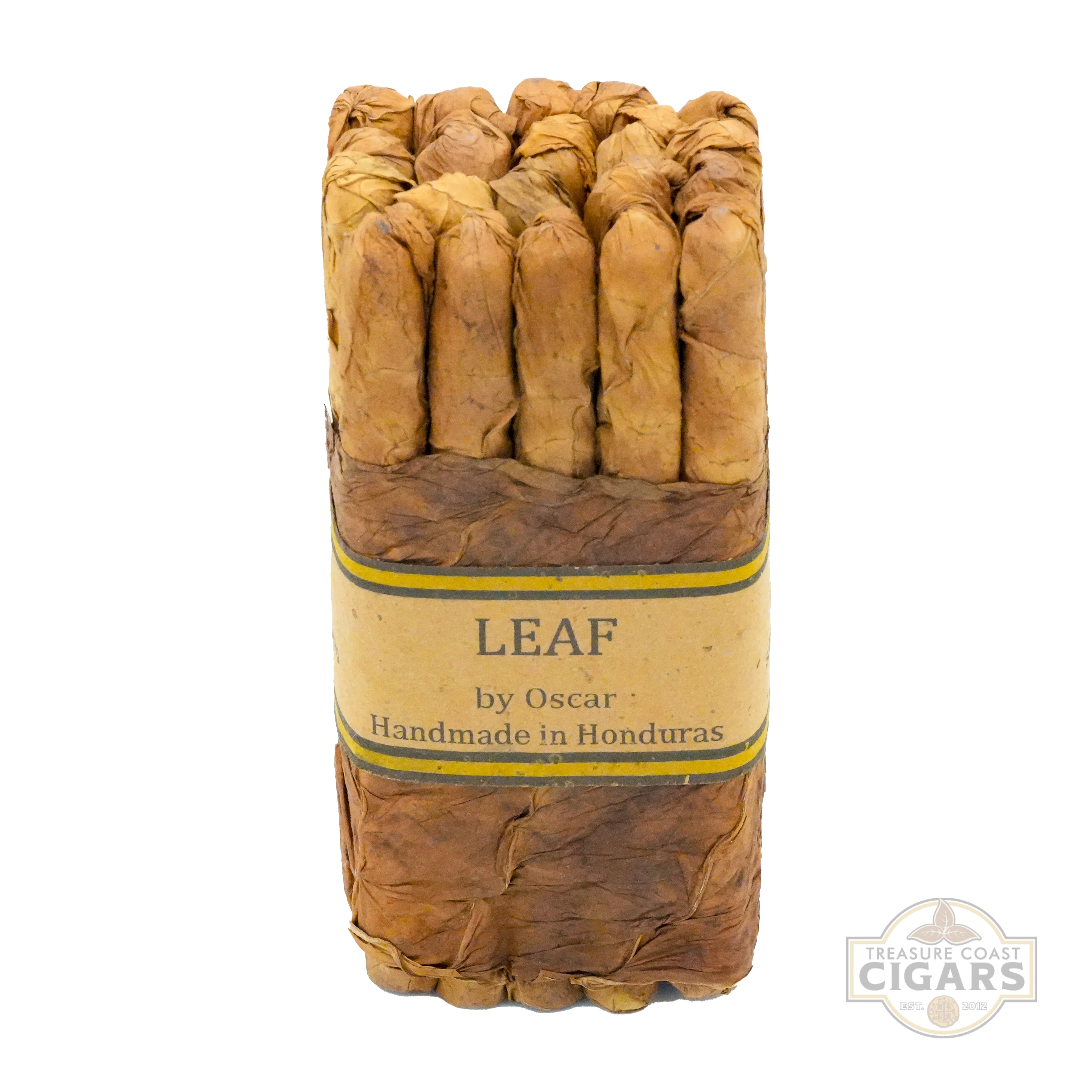 Pack of cigars with 'LEAF by Oscar' label on a white background