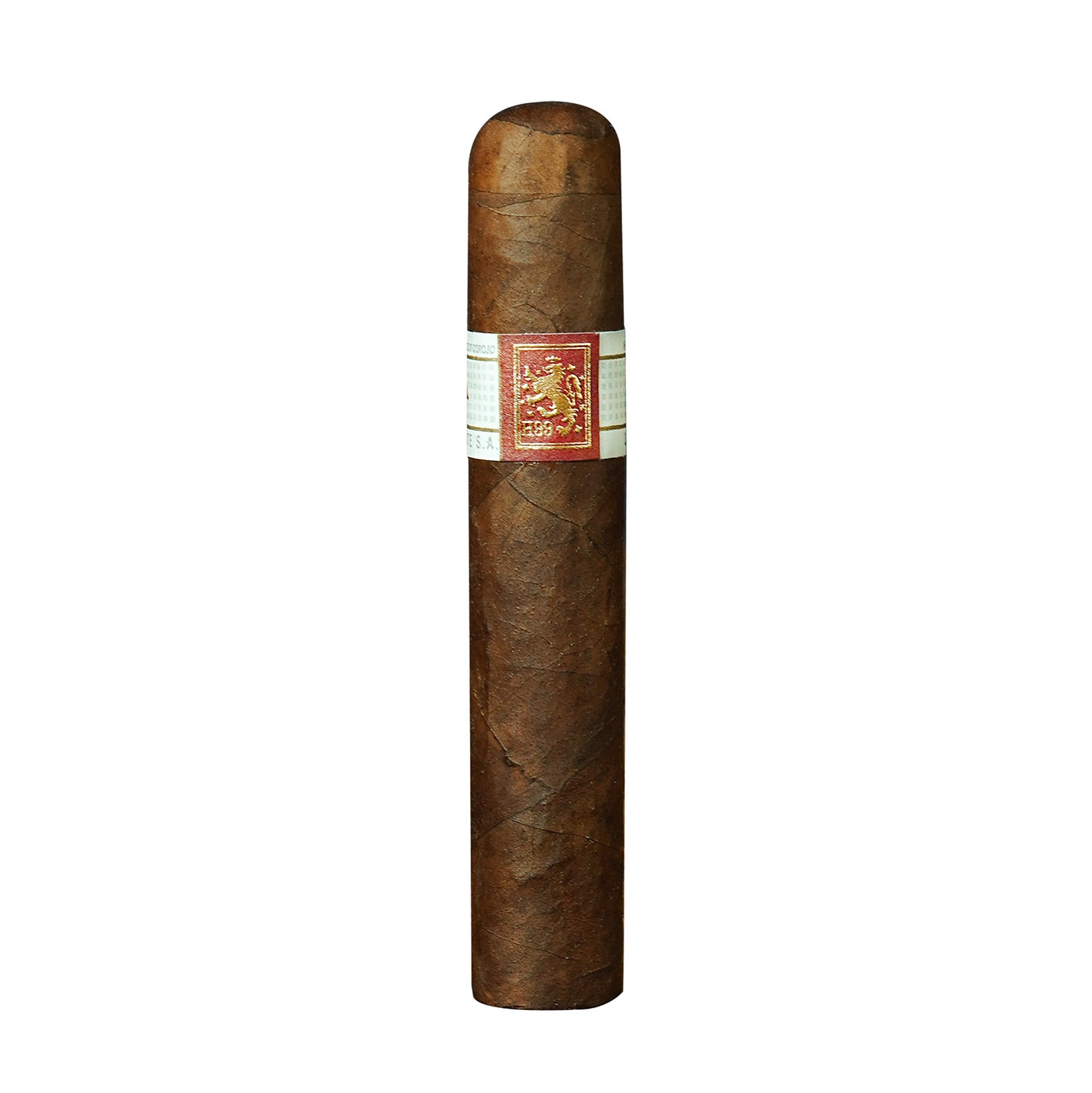 Liga Privada H99 Robusto with a red and white band on a white background
