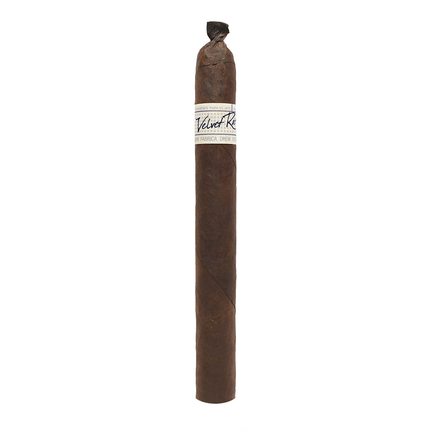 Cigar with a visible label on a white background