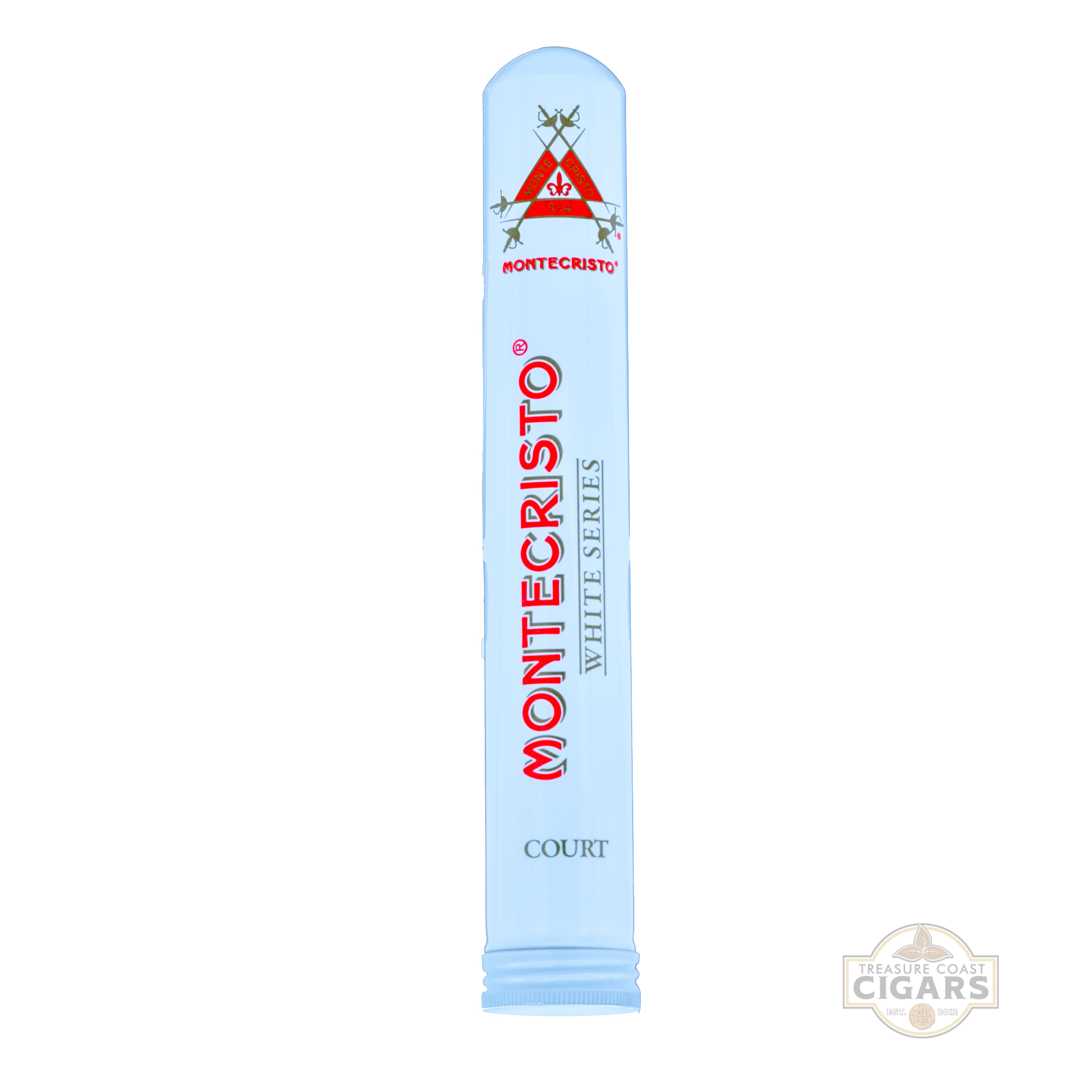 Montecristo White Series Court cigar packaging on a white background