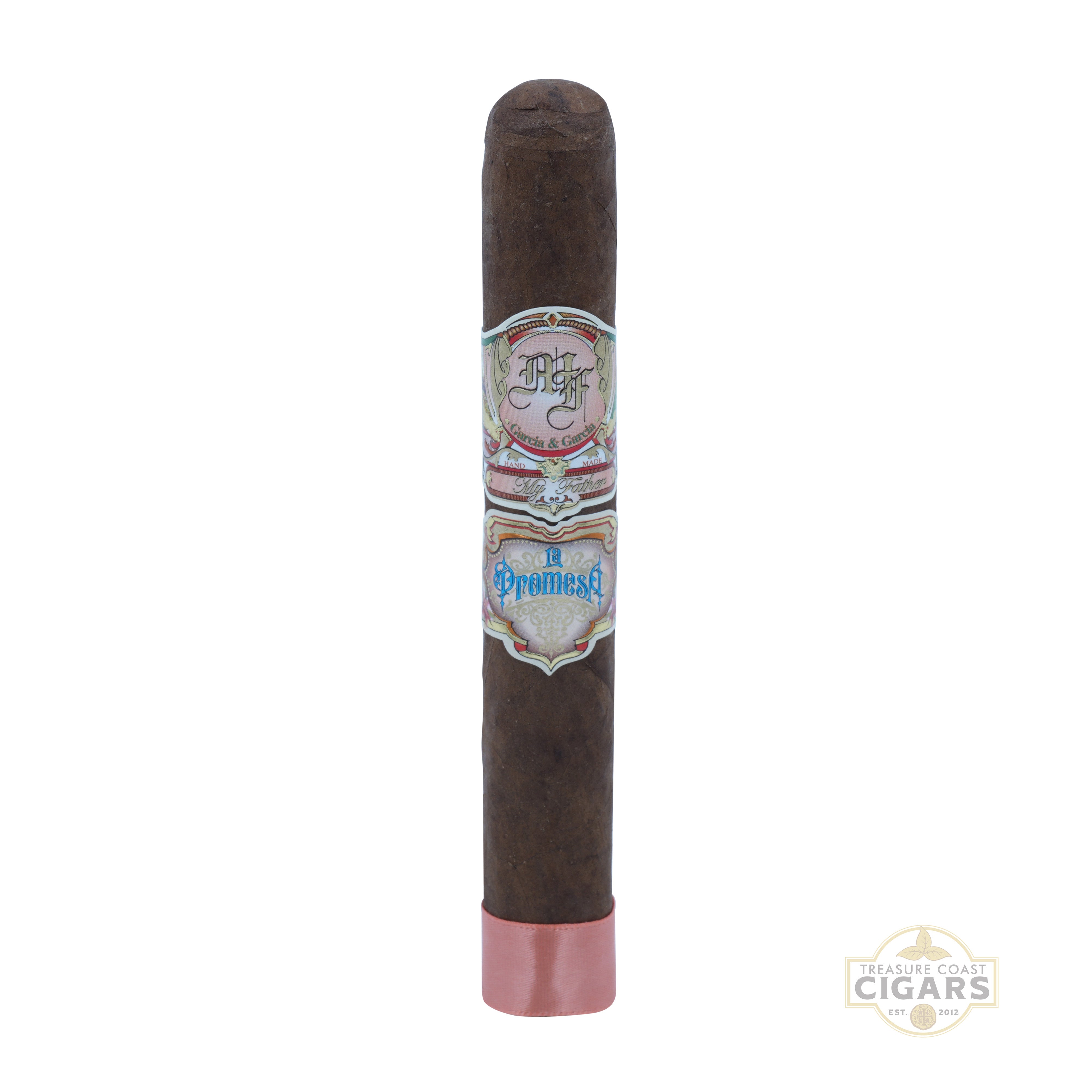 La Promesa Toro cigar with a visible label on a white background