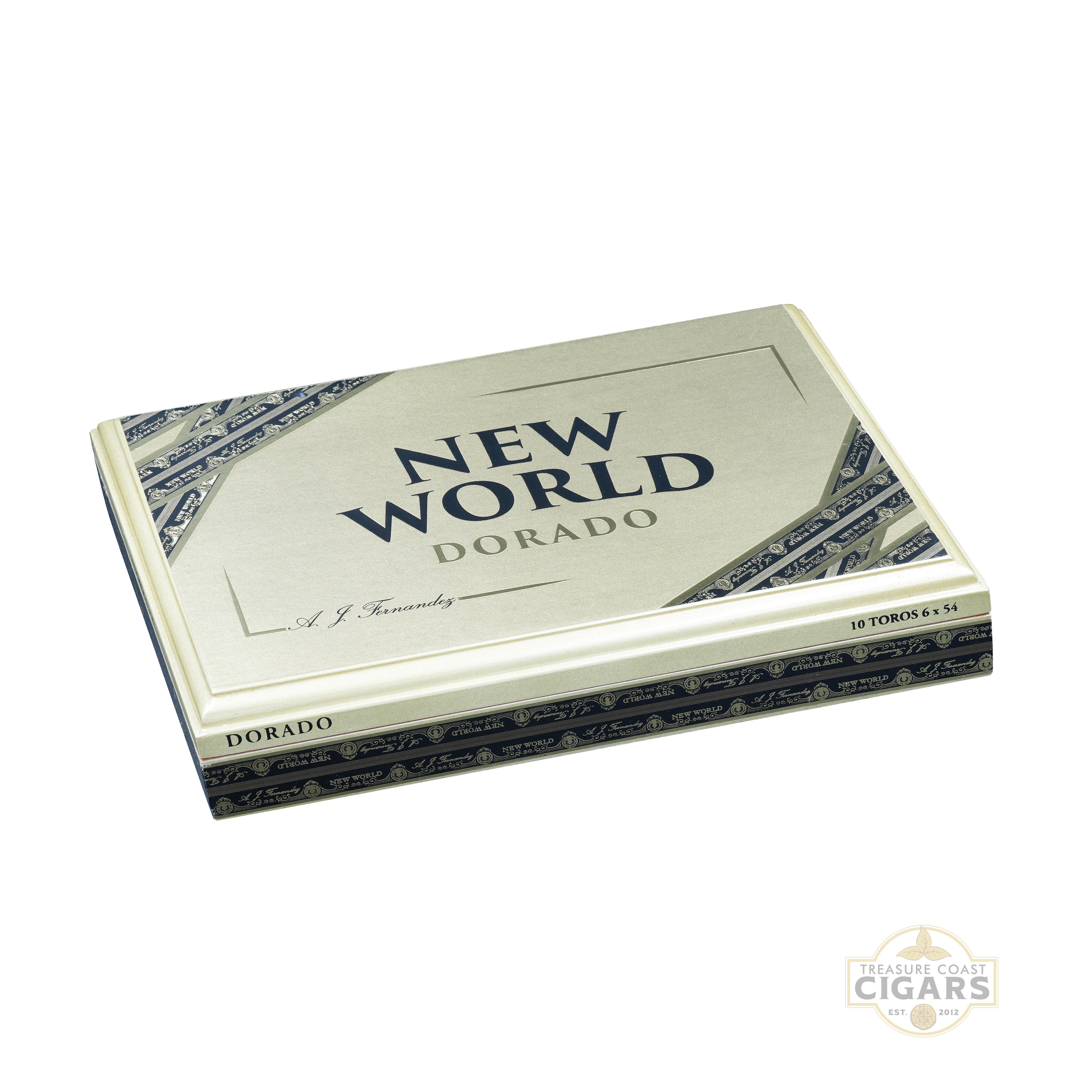 New World Dorado cigar box on a white background