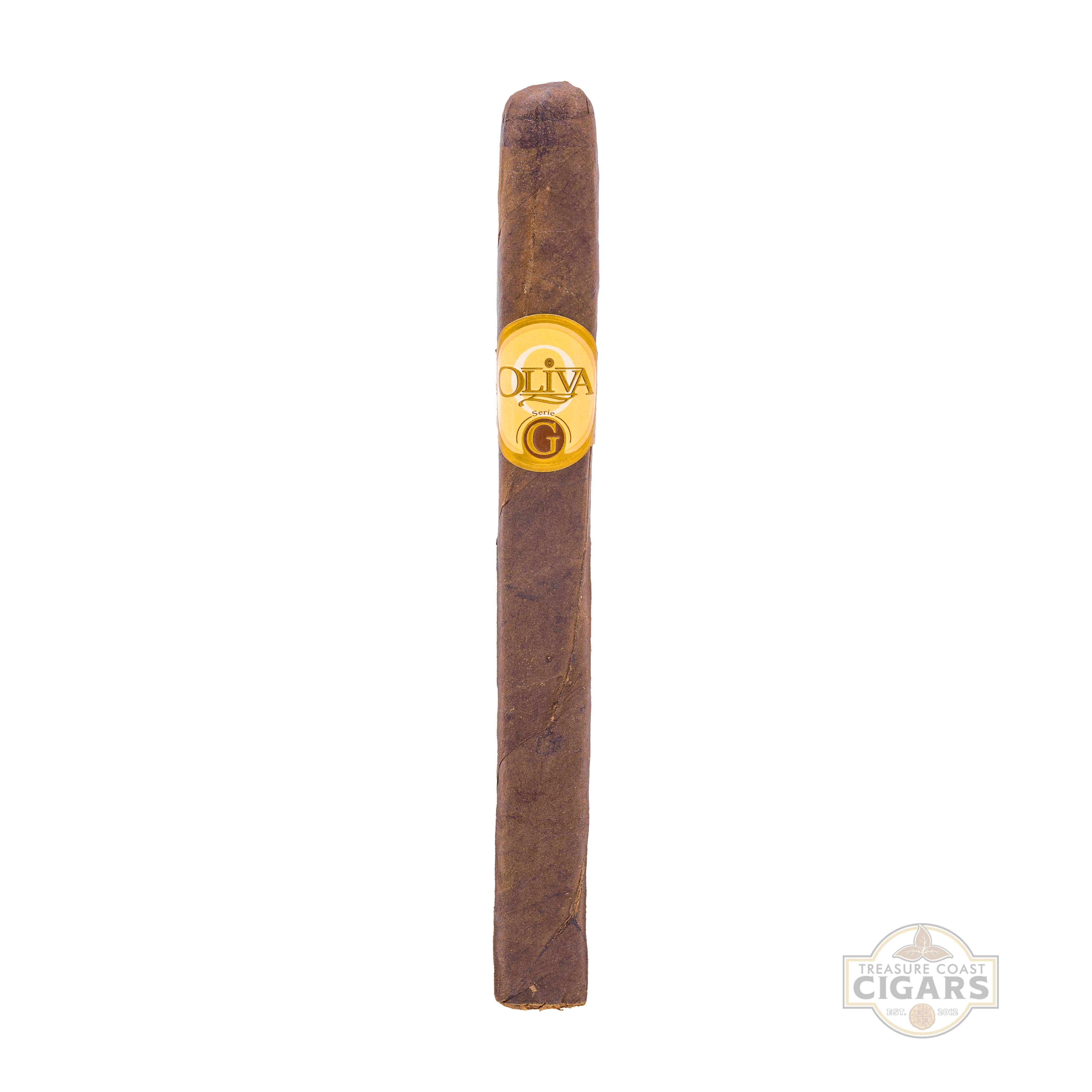 Cigar with Oliva label on a white background