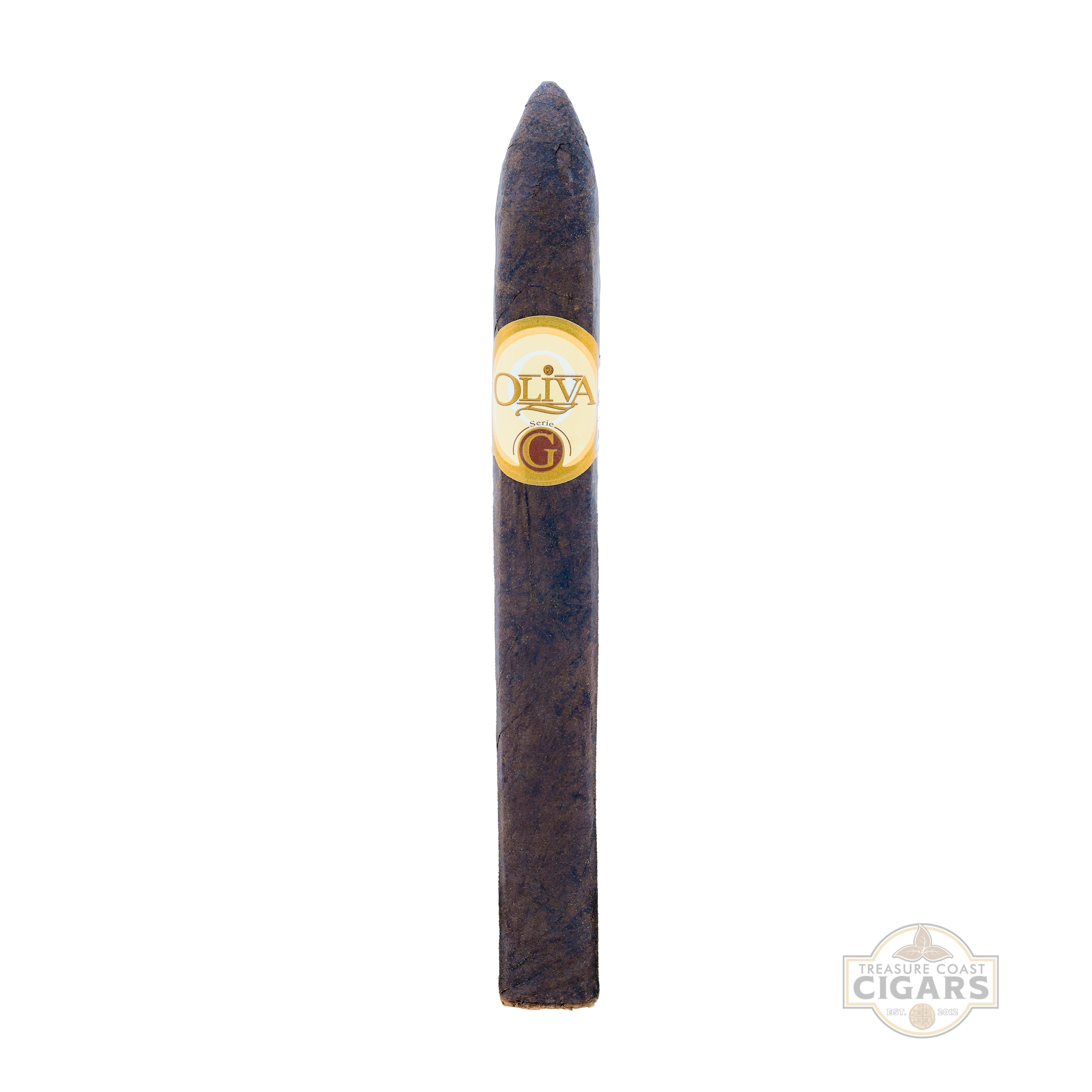 Cigar with Oliva label on a white background