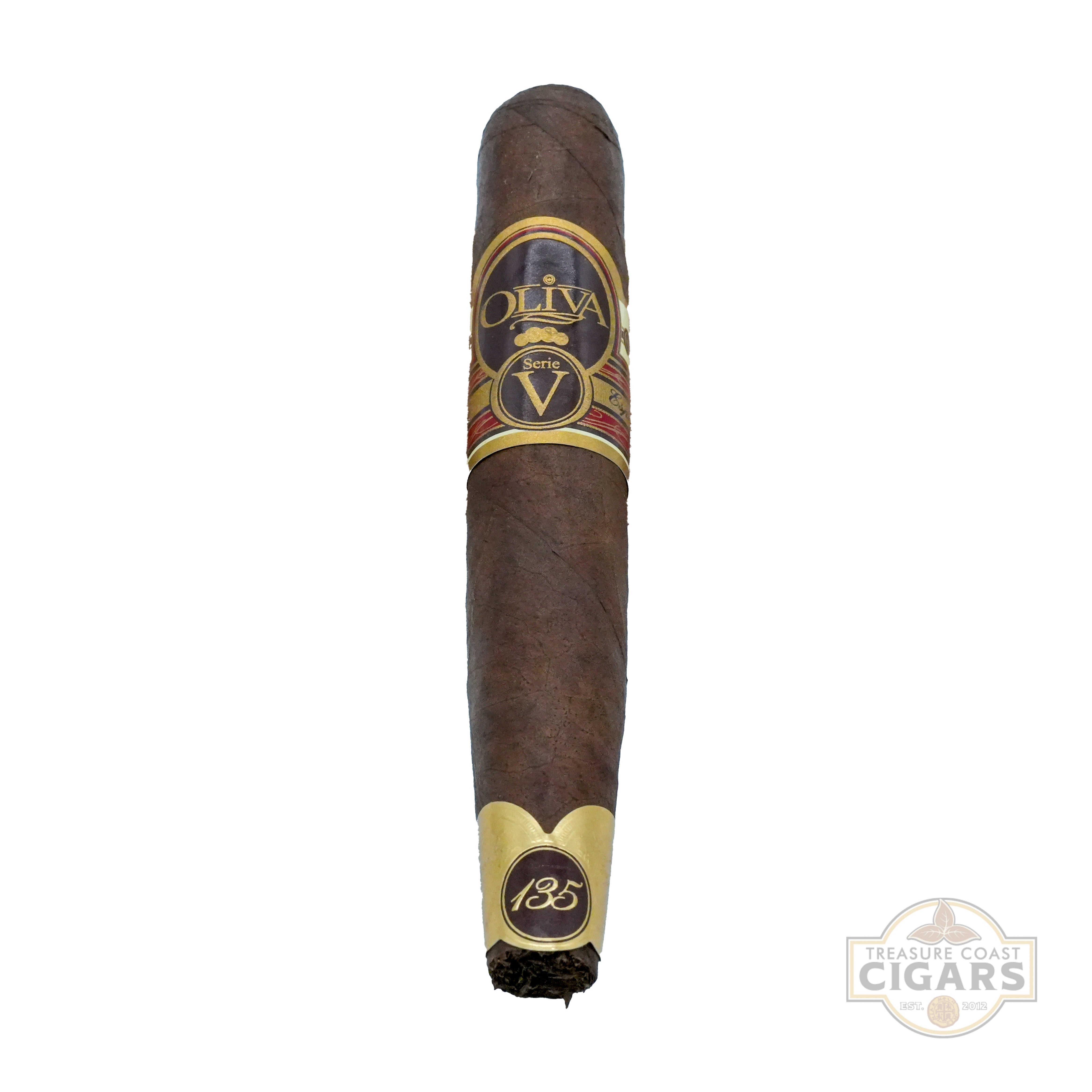 Cigar with Oliva label on a white background