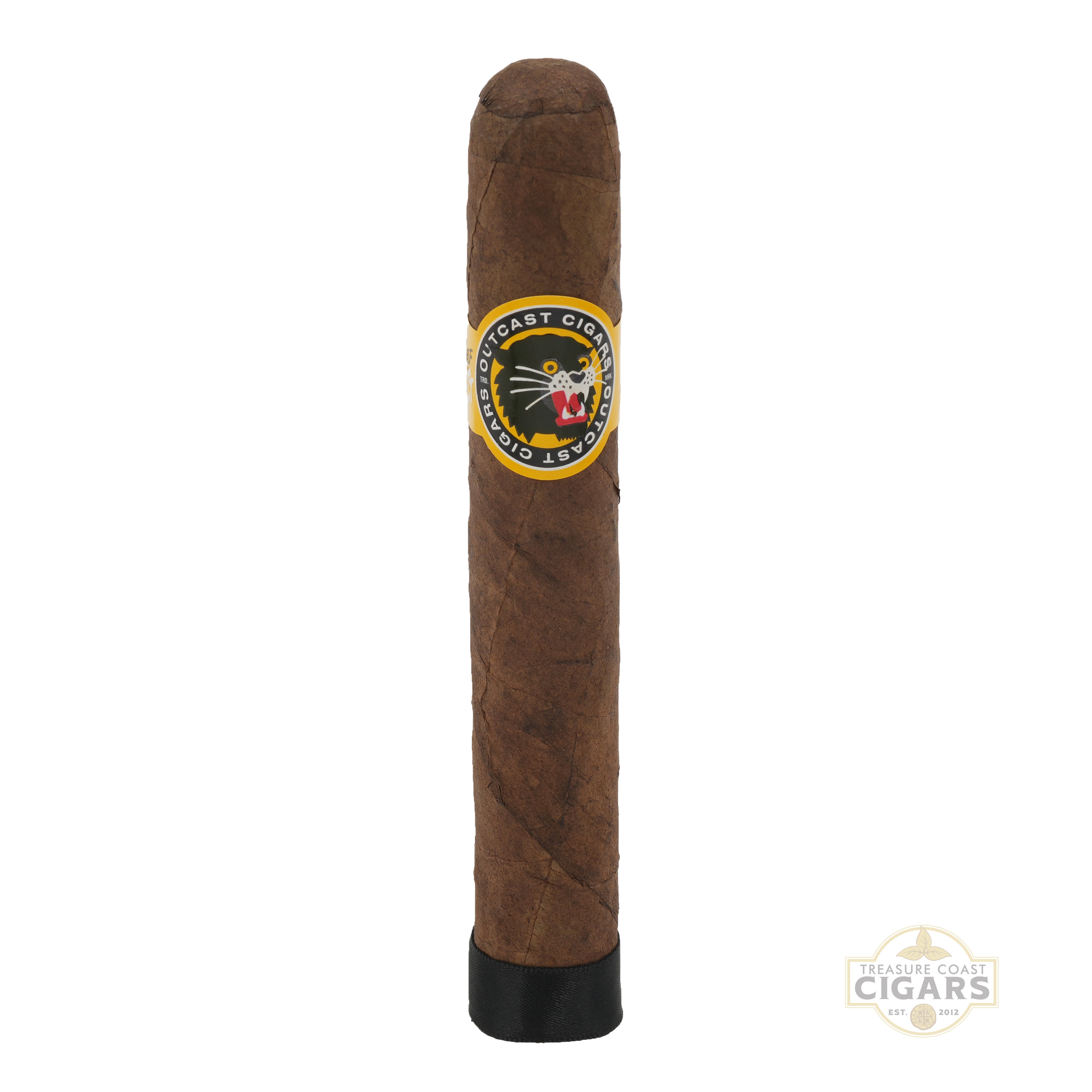 Cigar with a visible brand logo on a white background