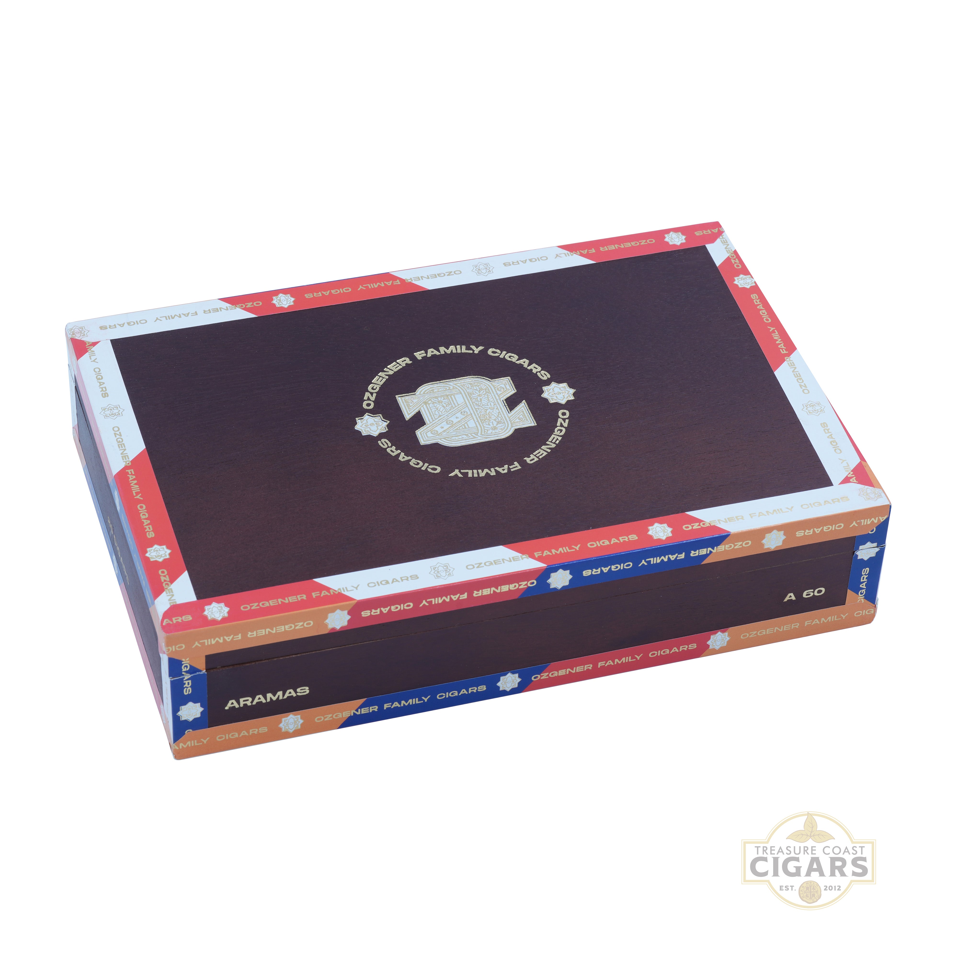 Cigar box with visible branding on a white background