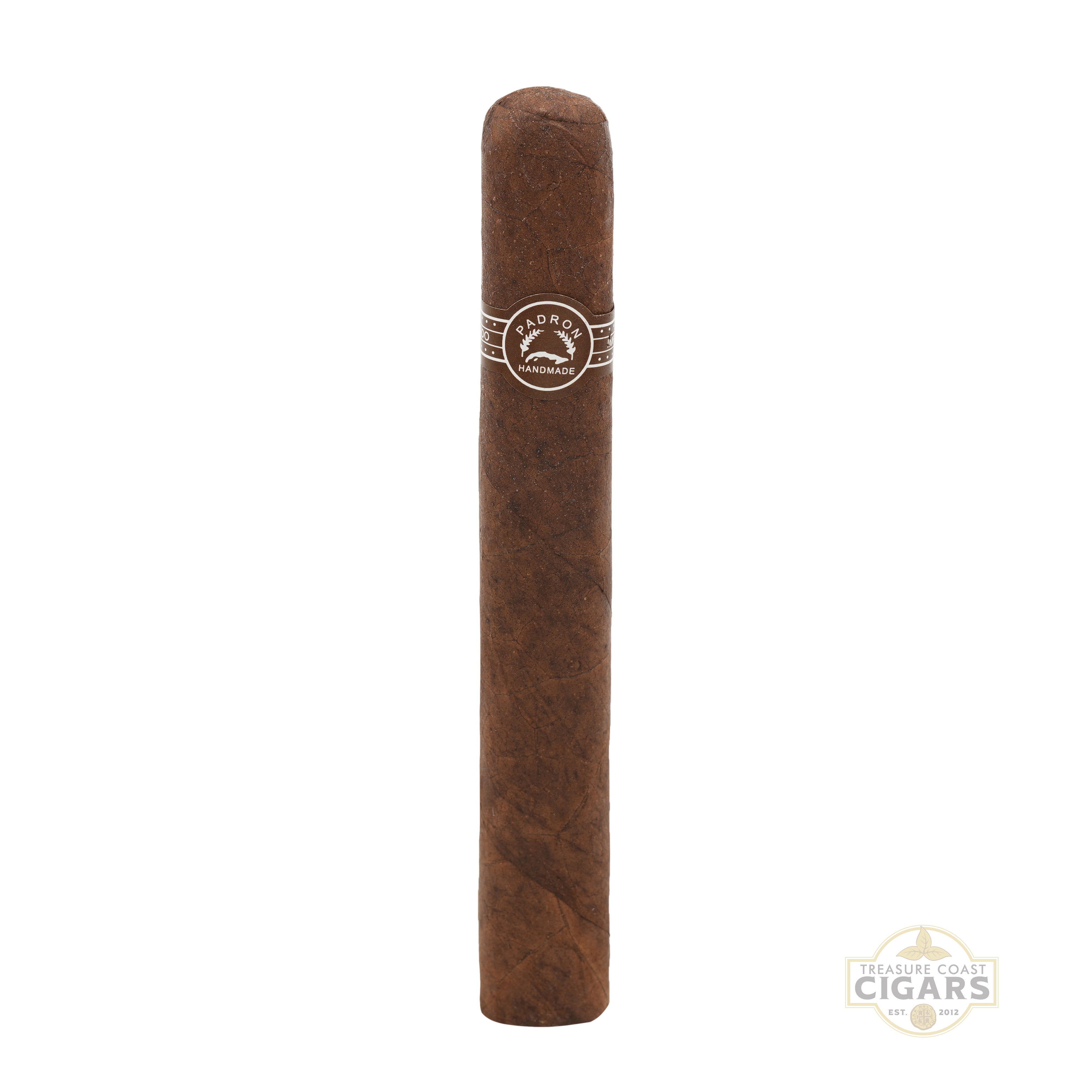 Cigar with a brand logo on a white background
