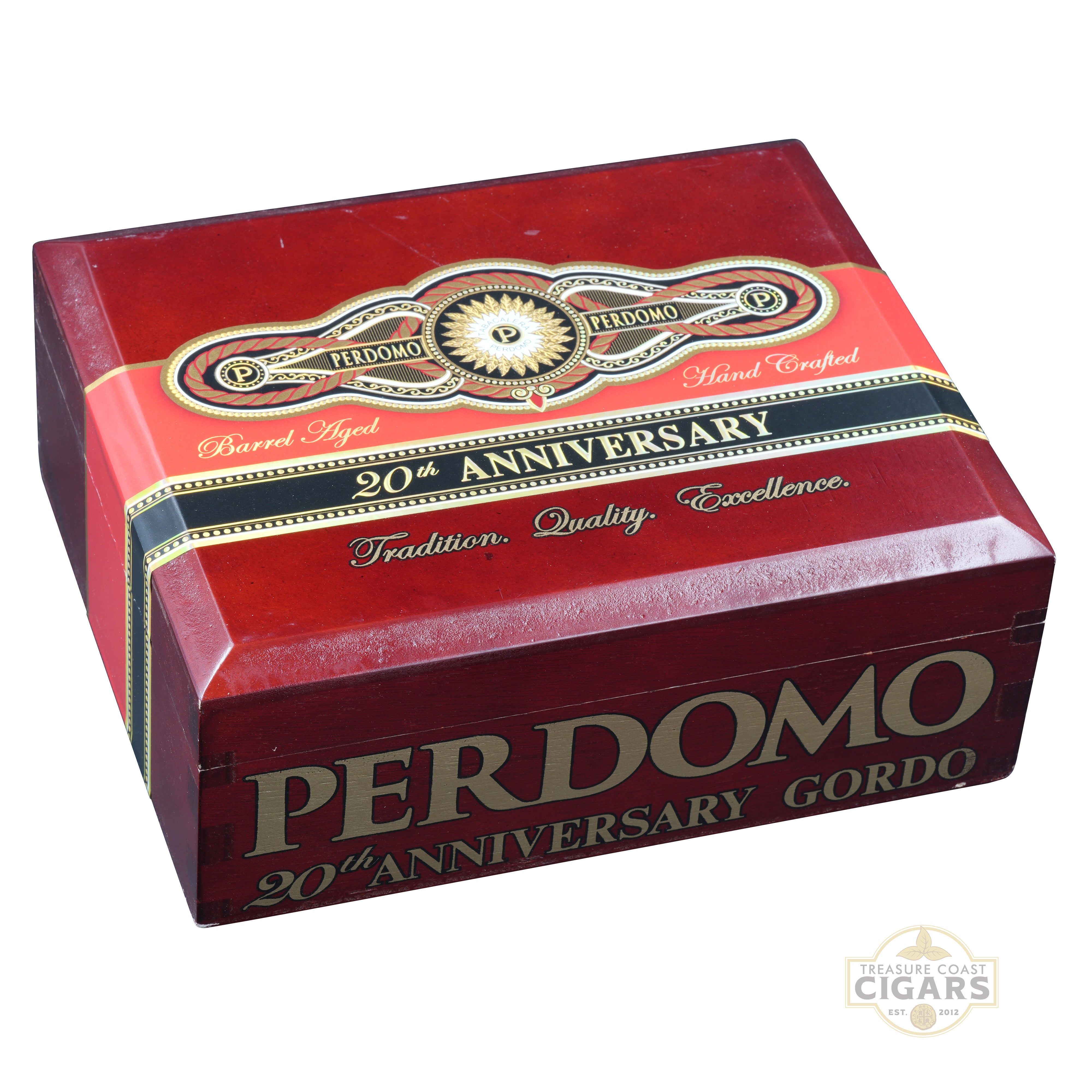 Perdomo 20th Anniversary Gordo cigar box on a white background