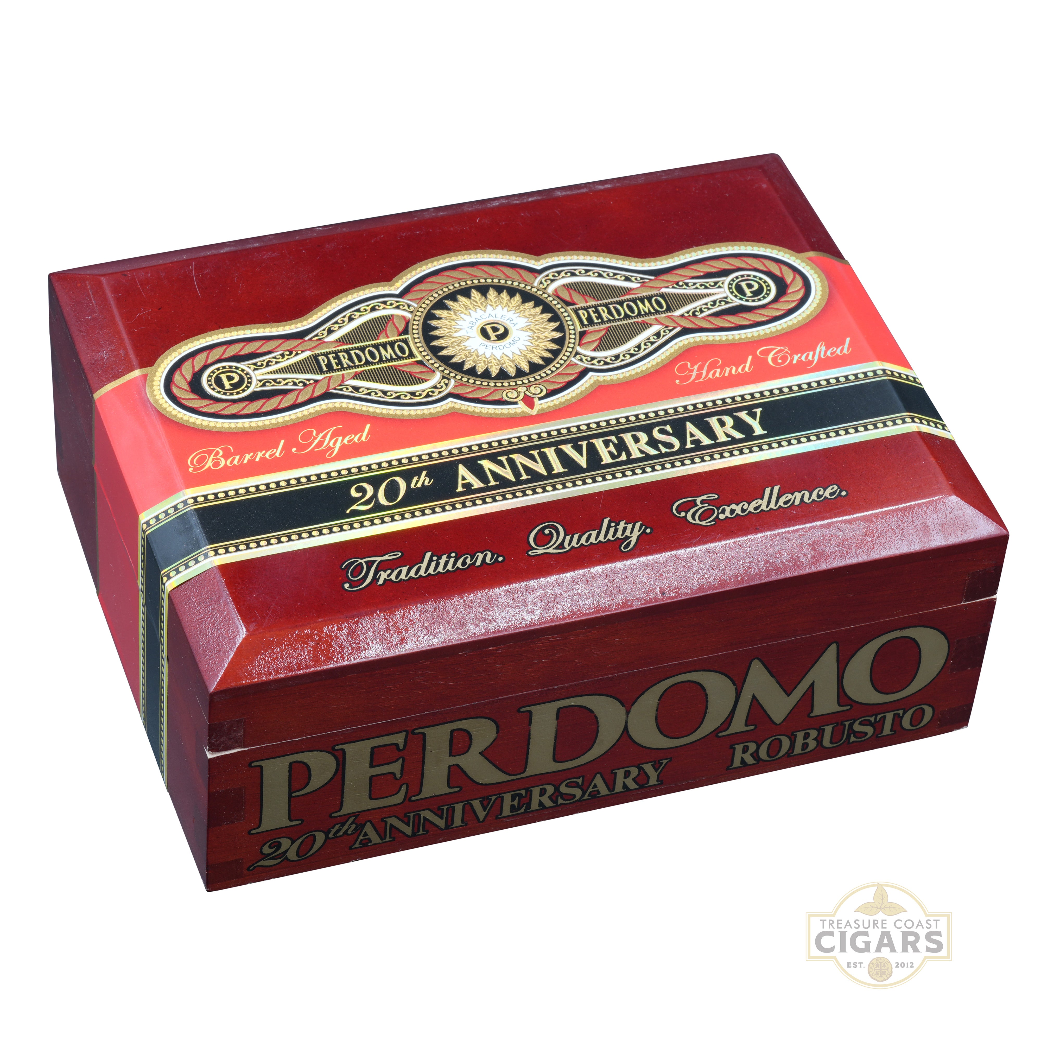 Perdomo Cigars 20th Anniversary Sun Grown Robusto box on a white background