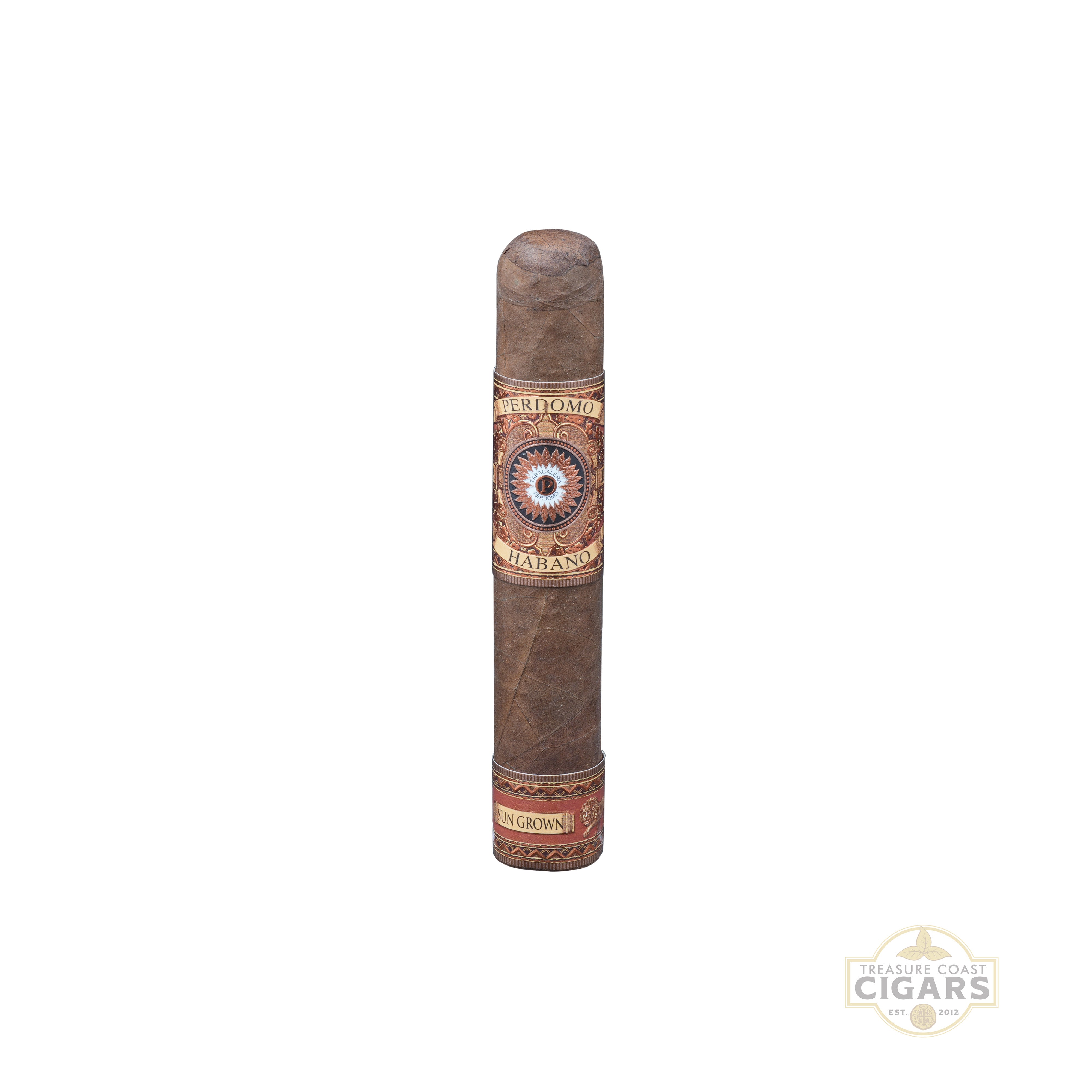 Perdomo BBA Sungrown Cigar with brand label on a white background