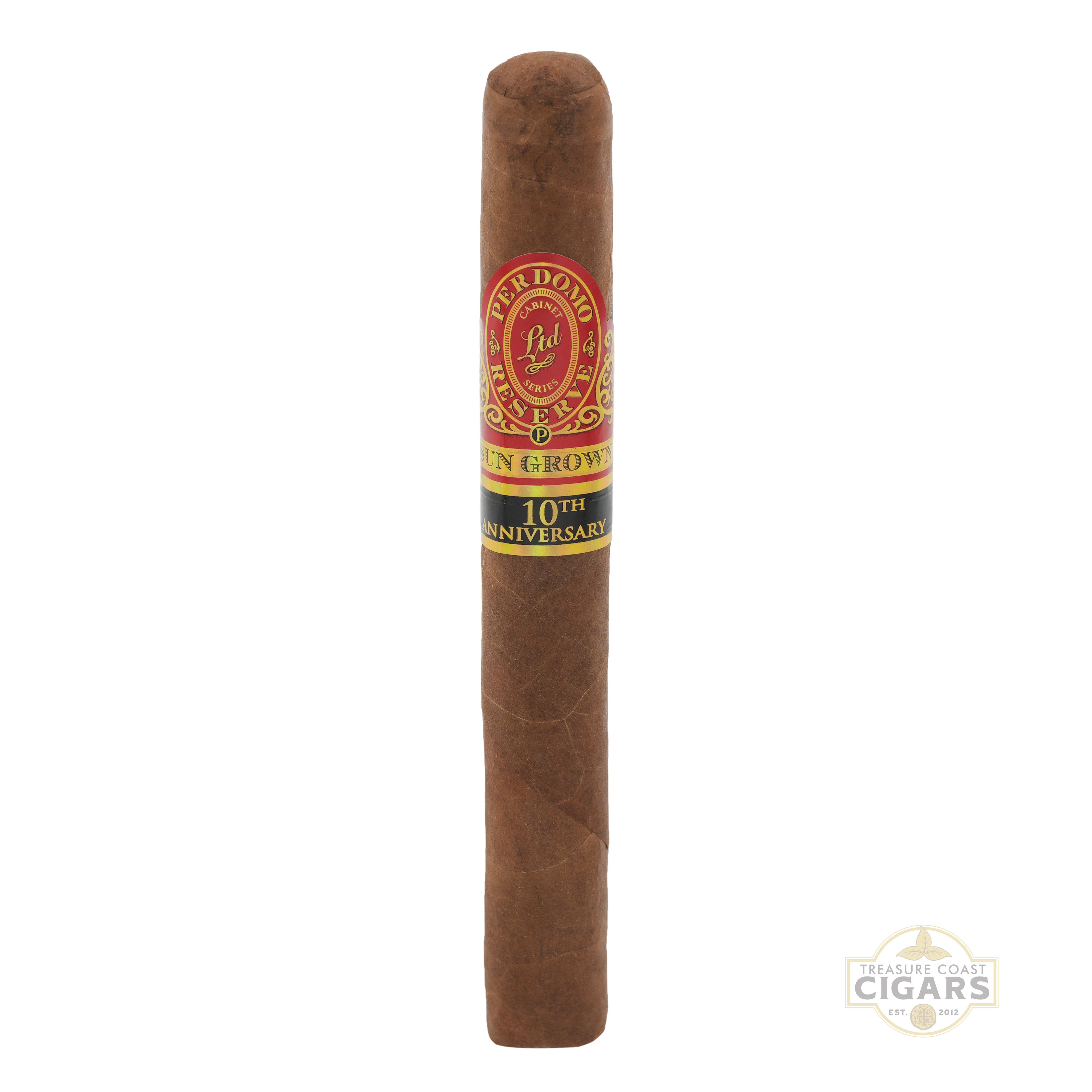 Cigar with Perdomo label on a white background