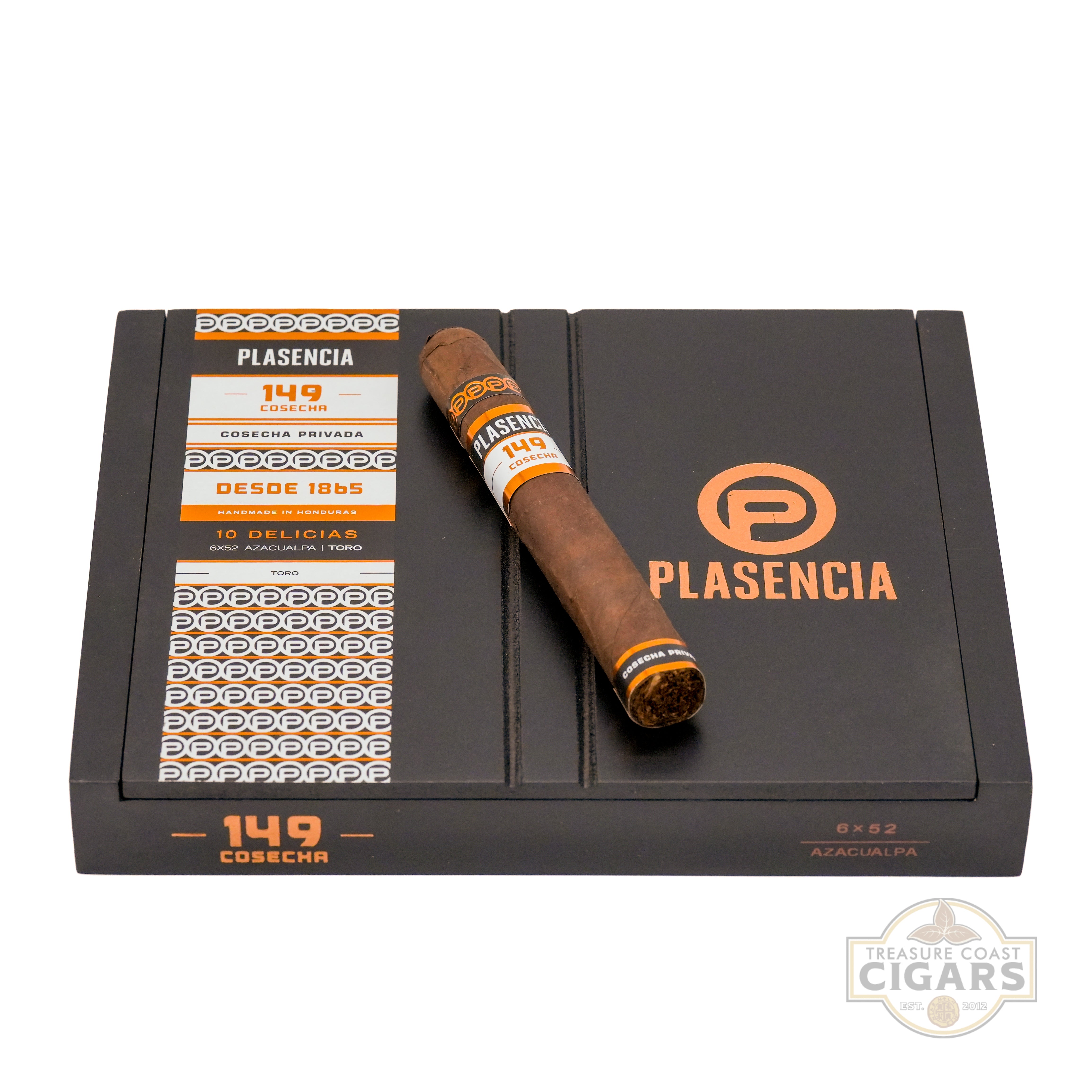 Plasencia cigar with packaging on a white background