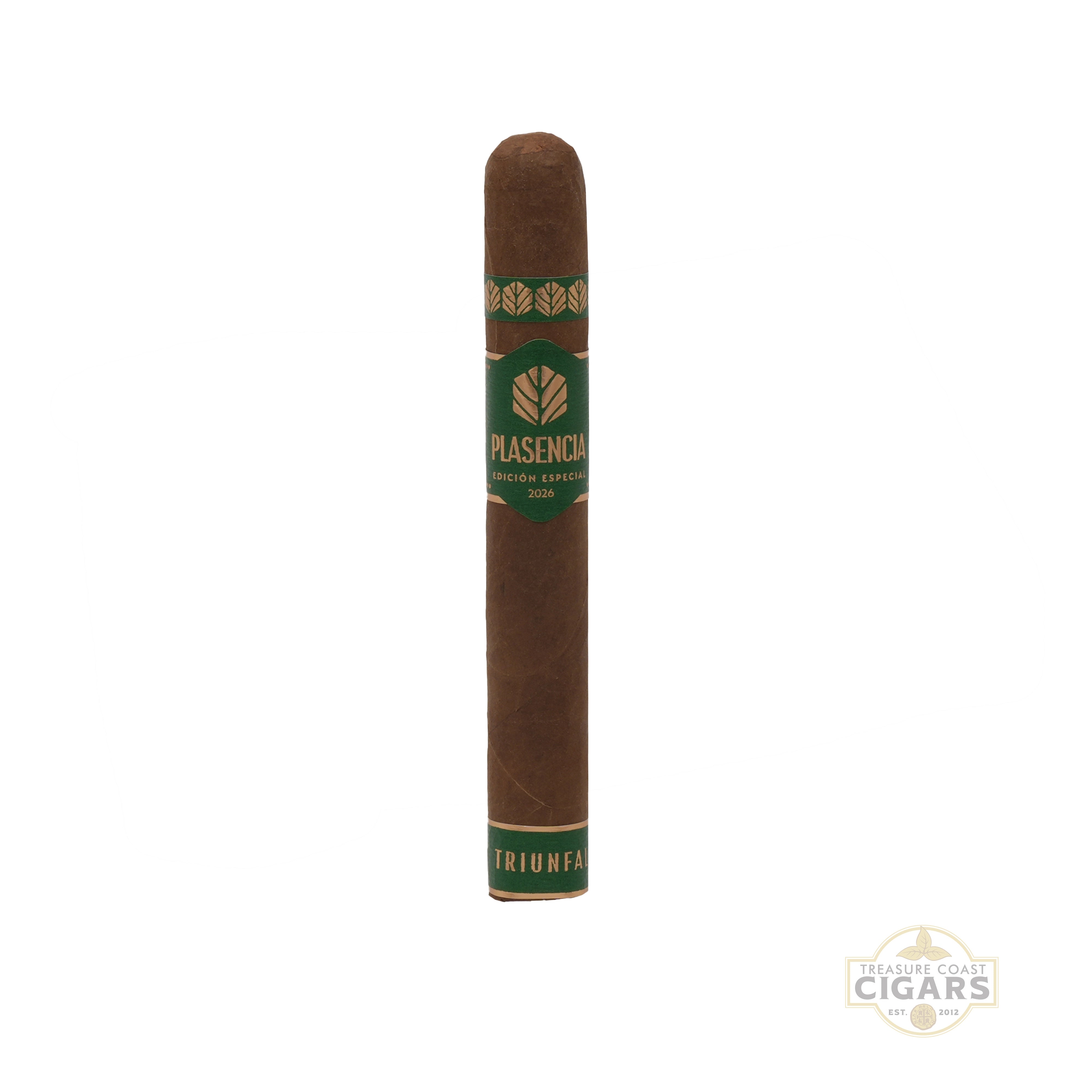 A Plasencia Triunfal Gran Toro Single cigar on a white background