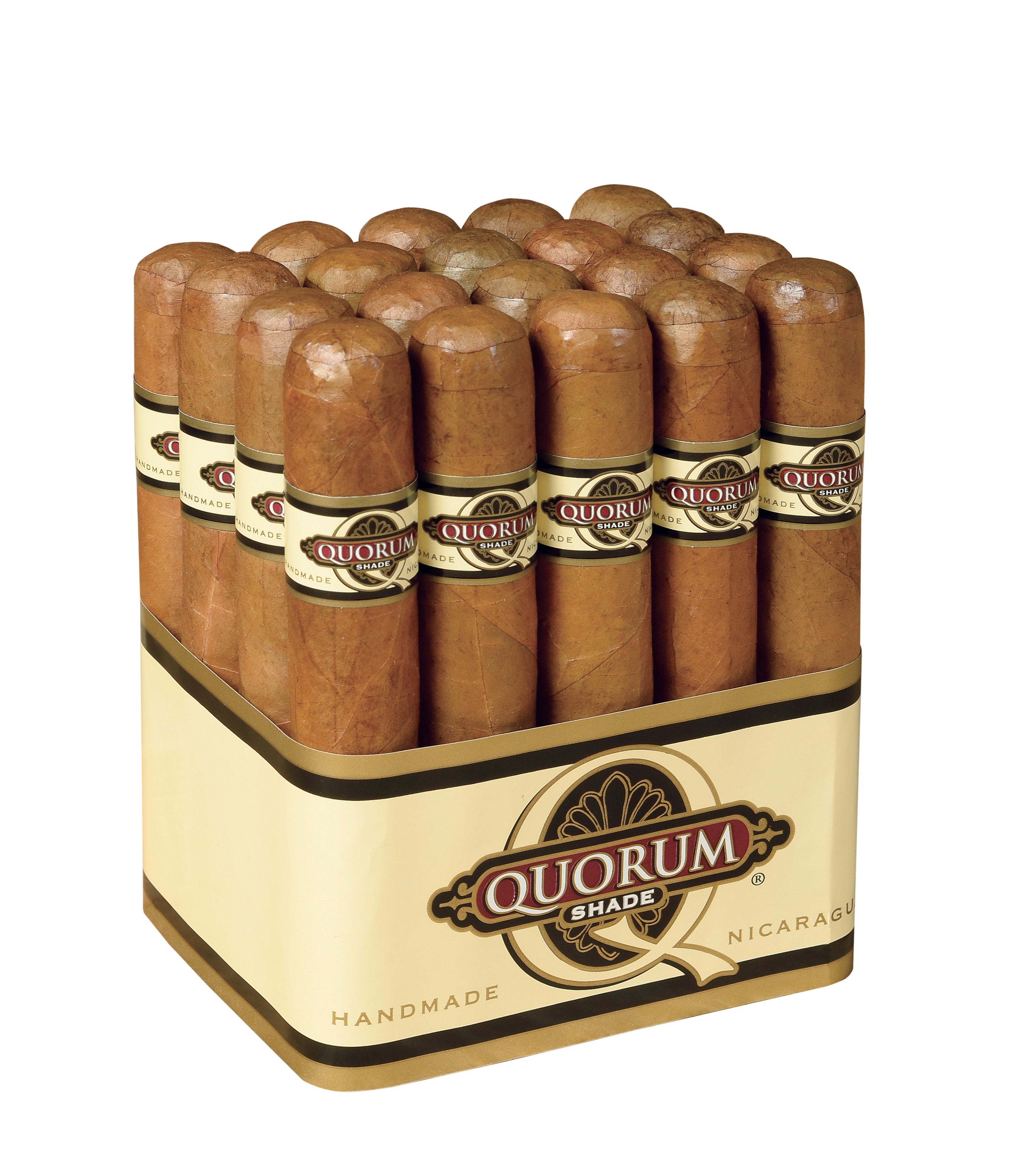 Bundle of Quorum Shade Double Gordo cigars with a white background