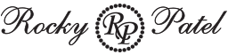 Logo of Rocky Patel with stylized text and 'RP' initials.