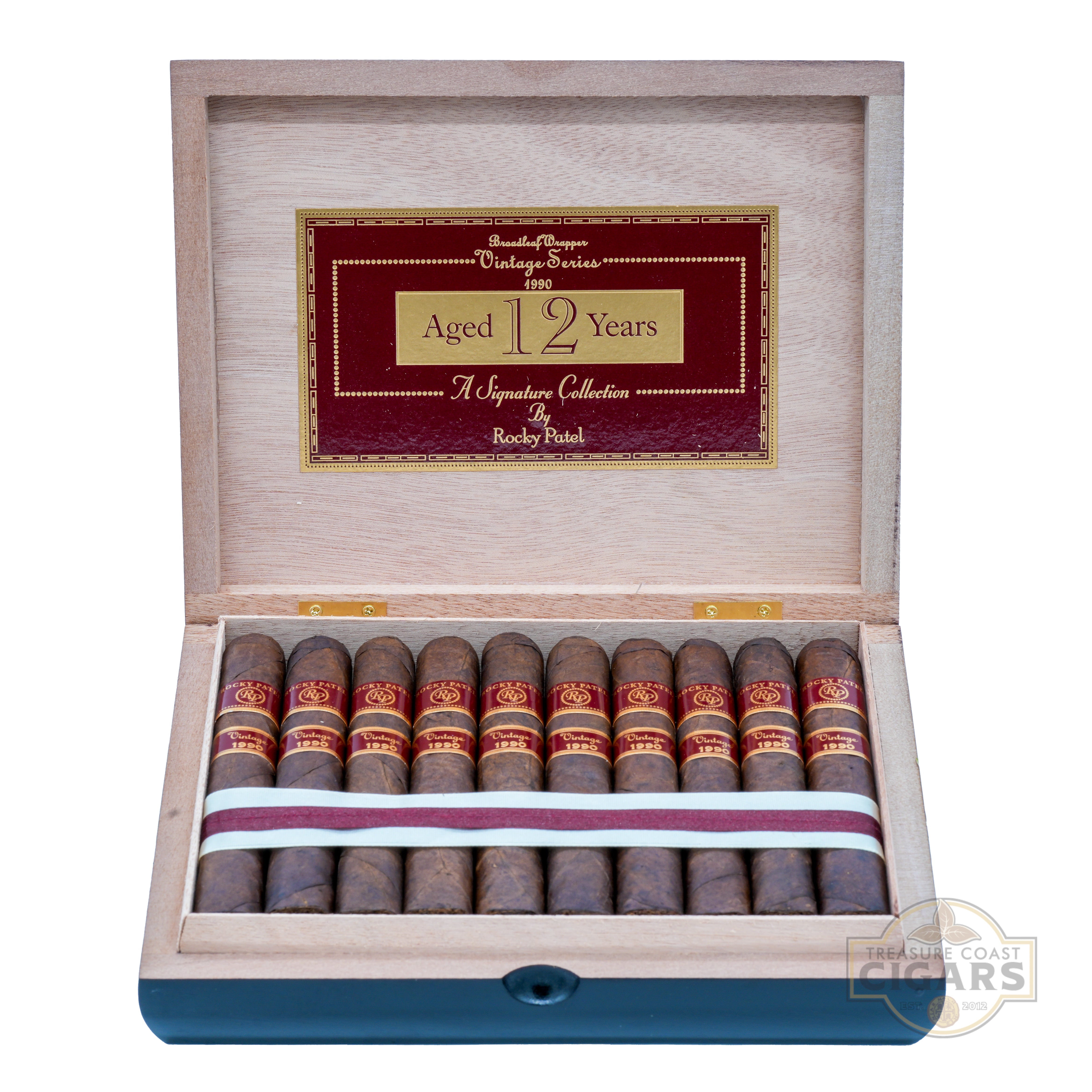 Box of cigars with a visible brand logo on a white background