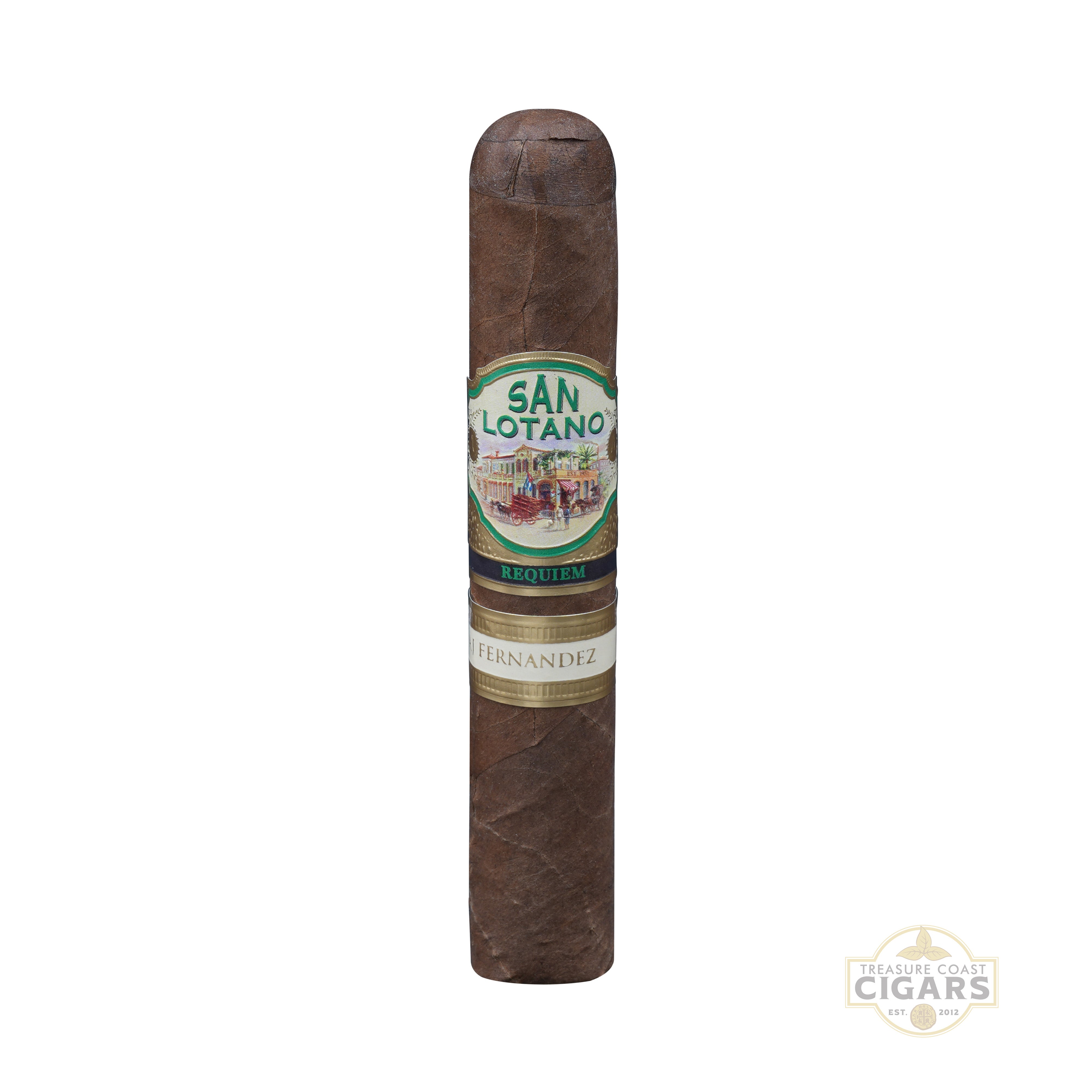 Cigar with San Lotano label on a white background