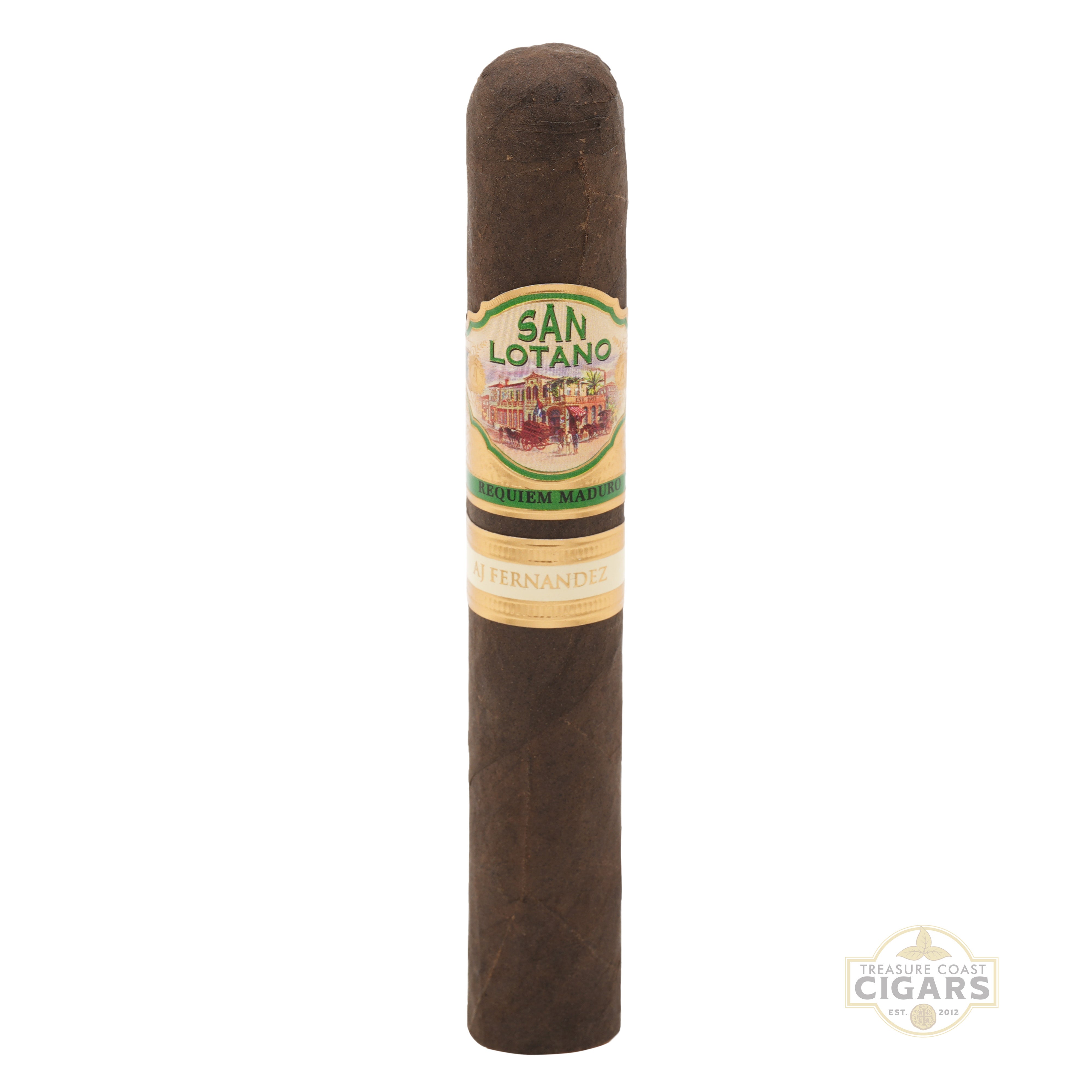 Cigar with San Lotano label on a white background