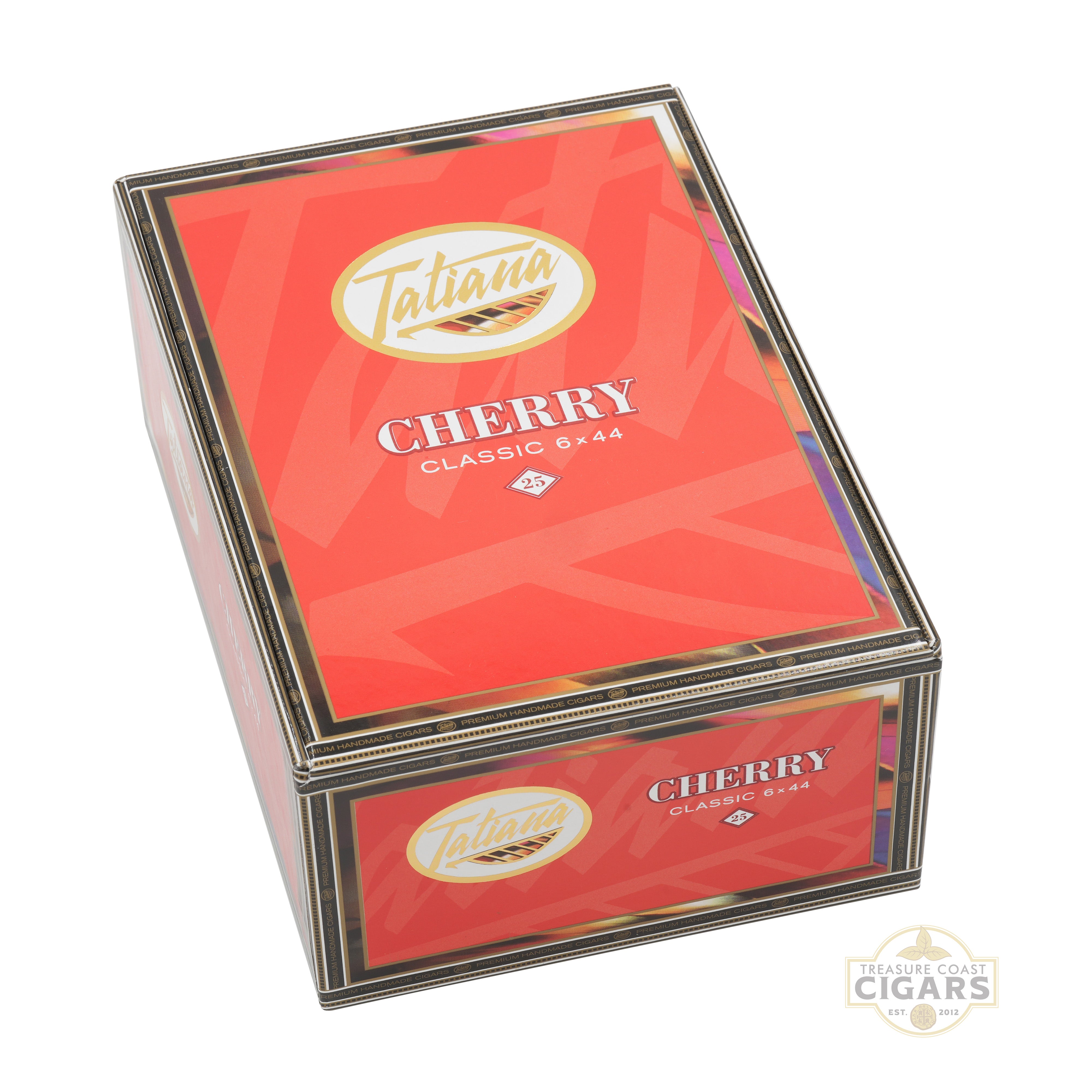 Tatiana Cherry Classic 6x44 cigar box on a white background