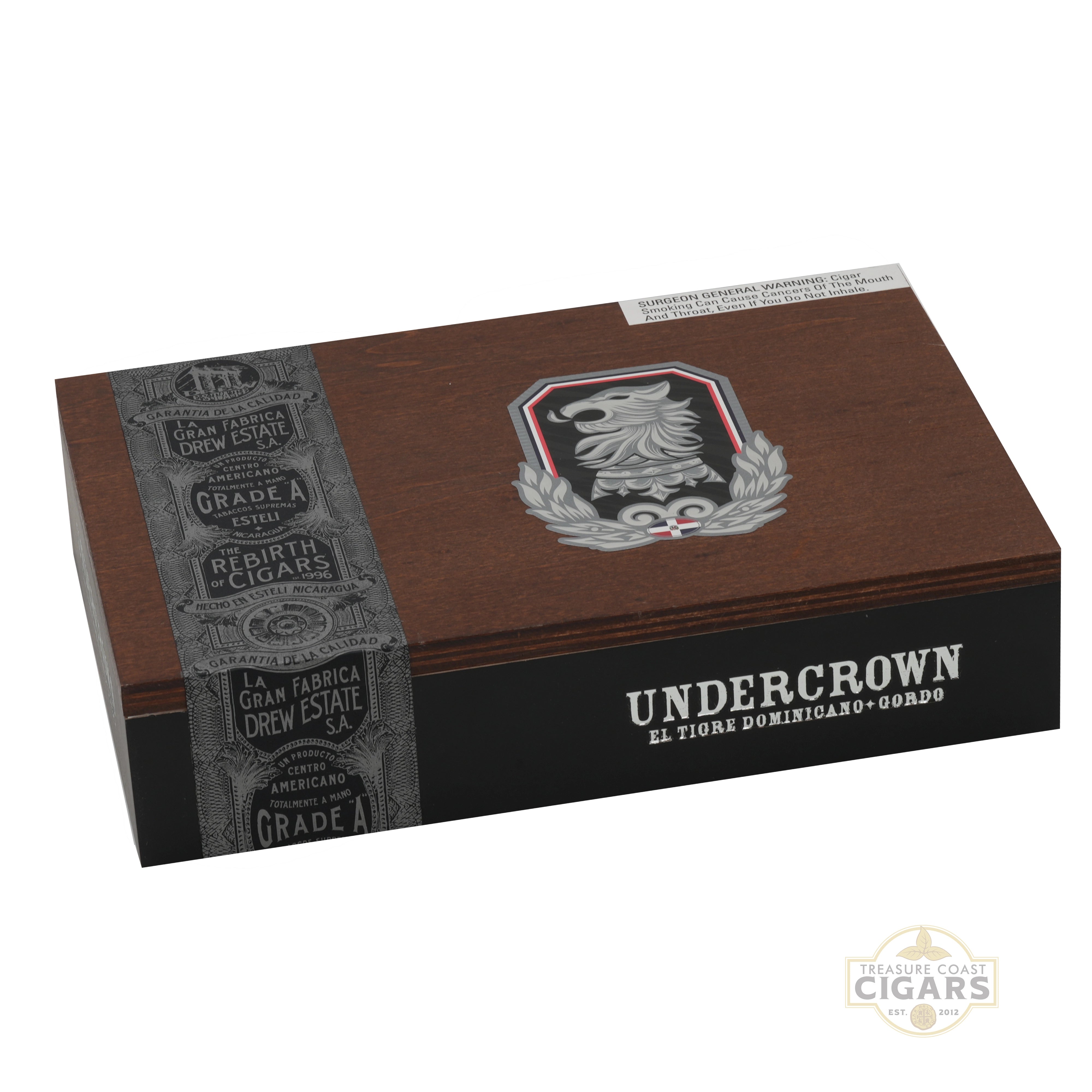 Cigar box with 'Undercrown' branding on a white background