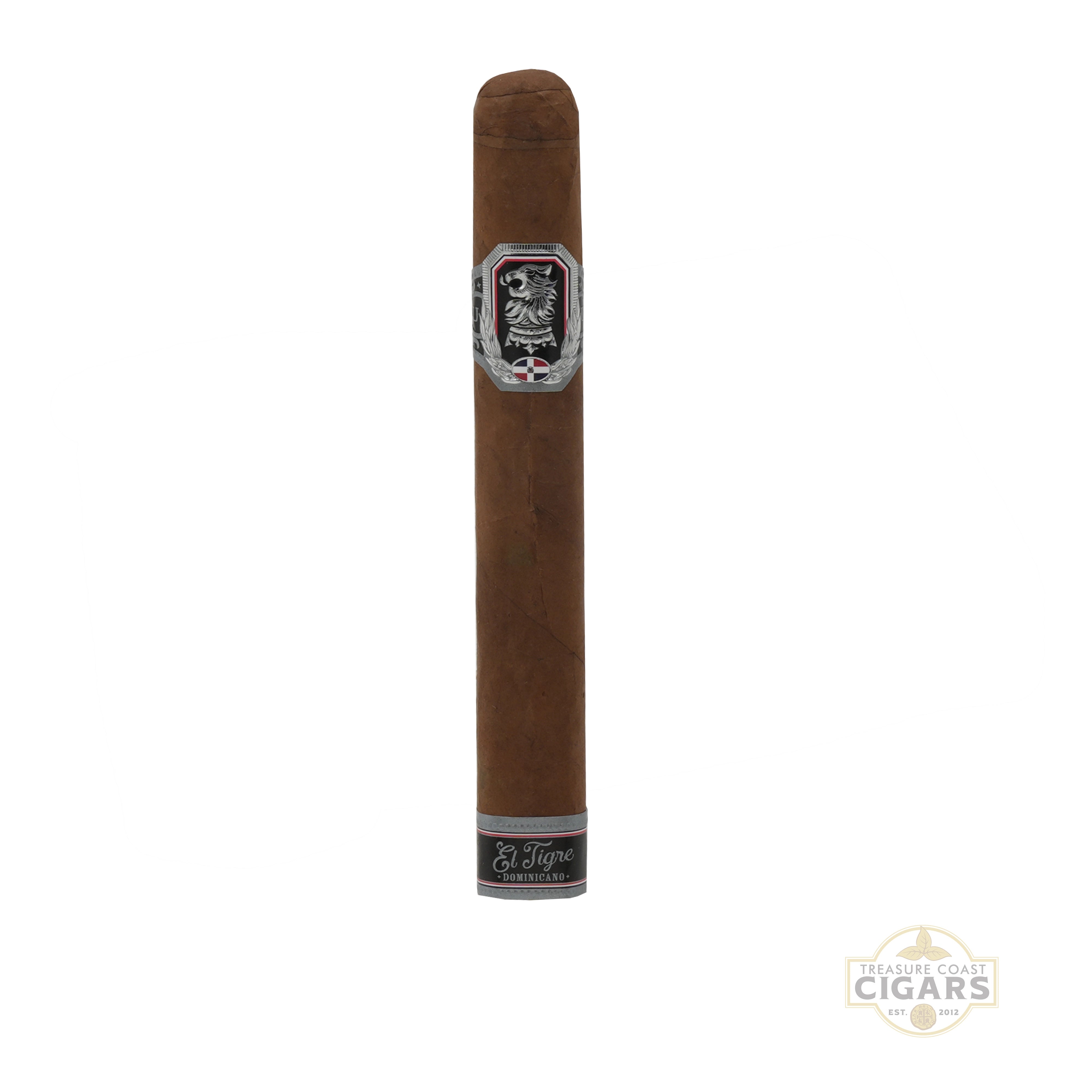 Cigar with a visible brand logo on a white background